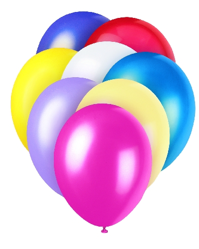  Ballonger Pärlemor Blandade Pastelfärger - 8st 