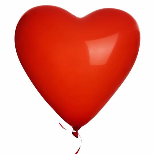  Ballonger Röda Hjärtan - 8st, ca 23cm 