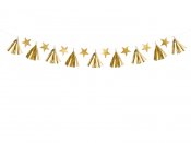 Girlang med guldtassels och stjrnor, DIY - 2m