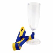 Champagneglas 20 cm med sidenband