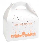 Presentbox Eid Mubarak Rosguld - 4st, 18x10x10cm