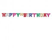 Girlang Happy Birthday, Blandade frger - 1,2m