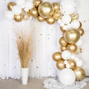 Ballongbge DIY, Guld/Vit - 5m