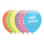 Ballonger Mixade frger "HBD" - 6st