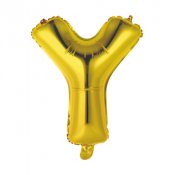 Bokstavsballong Guld Y - 41cm