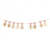 Girlang Bride to be Rosa/Guld - 2,5m