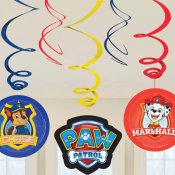 Hngande dekoration/Swirl, Paw Patrol - 6st