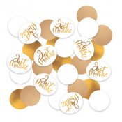 Konfetti Just Married Guld/Vit papper - 14g