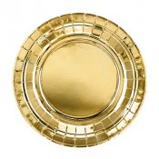 Pappersassiett Guld - 18cm, 6st