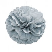 Pom Pom, Silver Takdekoration - 40cm