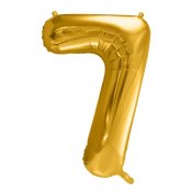 Sifferballong Guld No.7 - 86cm