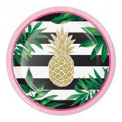 Assiett Guld Ananas- 8st, 17cm