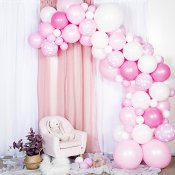 Ballongbge DIY, Rosa/Vit