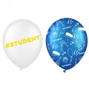 Ballonger Student, Vit/Bla - 6st