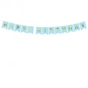 Banner HBD Pastellbl - 15x175cm