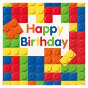 Servetter HBD Block Party - 16st, 33x33cm