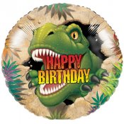 Dinosaurier Happy Birthday Folieballong - 46cm