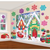 Fnster-/Vggdekoration Nordpolen - 2st (82 x 165cm), 30st cutouts (10 - 23cm)