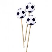 Partypicks Fotboll - 8st, ca. 20cm lnga