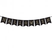 Banner Halloween, Svart/Guld - ca. 2,5m