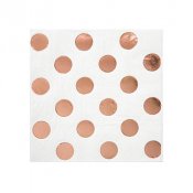 Rosprickiga Kaffeservetter - 16st, 25x25cm
