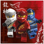 Servetter Ninjago Lego - 20st, 33x33cm