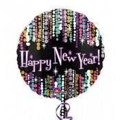 Nyrsballong Happy New Year, Folieballong - 43cm