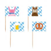 Flaggstickor / Partypicks, Oktoberfest - 30st