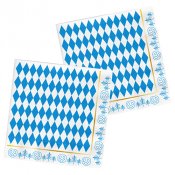 Servetter Oktoberfest, Bl/Vita - 20st, 33x33cm