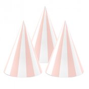 Partyhatt Rosa Pastell - 6st