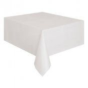 Bordsduk i plast, engngsduk, Vit, 137x274 cm
