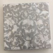 Servetter Ddskalle, Silver - 20st, 33x33cm