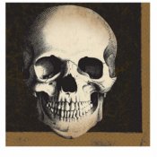 Servetter med ddskalle - 20st, 33x33cm