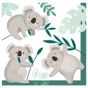 Servetter Koala - 16st, 33x33cm