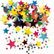 Konfetti Stj�rnor, Blandade f�rger - 14g