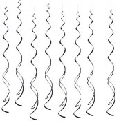 H�ngande dekoration/Swirls Silver - 8st