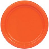 Papperstallrik Orange - 8st, 22cm