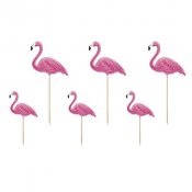 Partystickor Flamingo - 6st, 15x23 cm