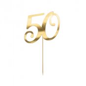 Trtdekoration ''50'', guld - 20.5cm