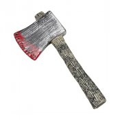 Yxa i plast, med blod - 30cm