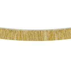 Banderoll med fransar, Guld - 20x135cm