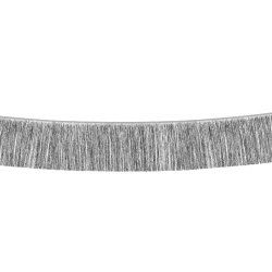 Banderoll med fransar, Silver - 20x135cm
