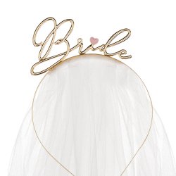 Diadem "Bride" med brudslja