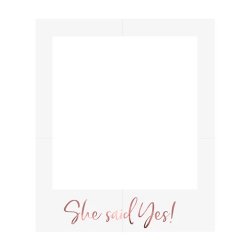 Fotoram "She said yes" Vit/Rose Guld - 50x59cm