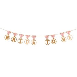 Girlang Bride to be Rosa/Guld - 2,5m