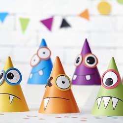 Partyhattar Monster - 6st