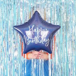 Stjrna Bl "HBD" Folieballong - 40cm