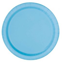 Papperstallrik Ljusbl - 8st, 23cm 