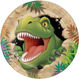  Tallrik Dinosaurier - 8st, 23 cm 