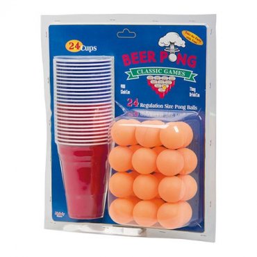 Beer Pong - 24 muggar (45cl) & 24 pingisbollar